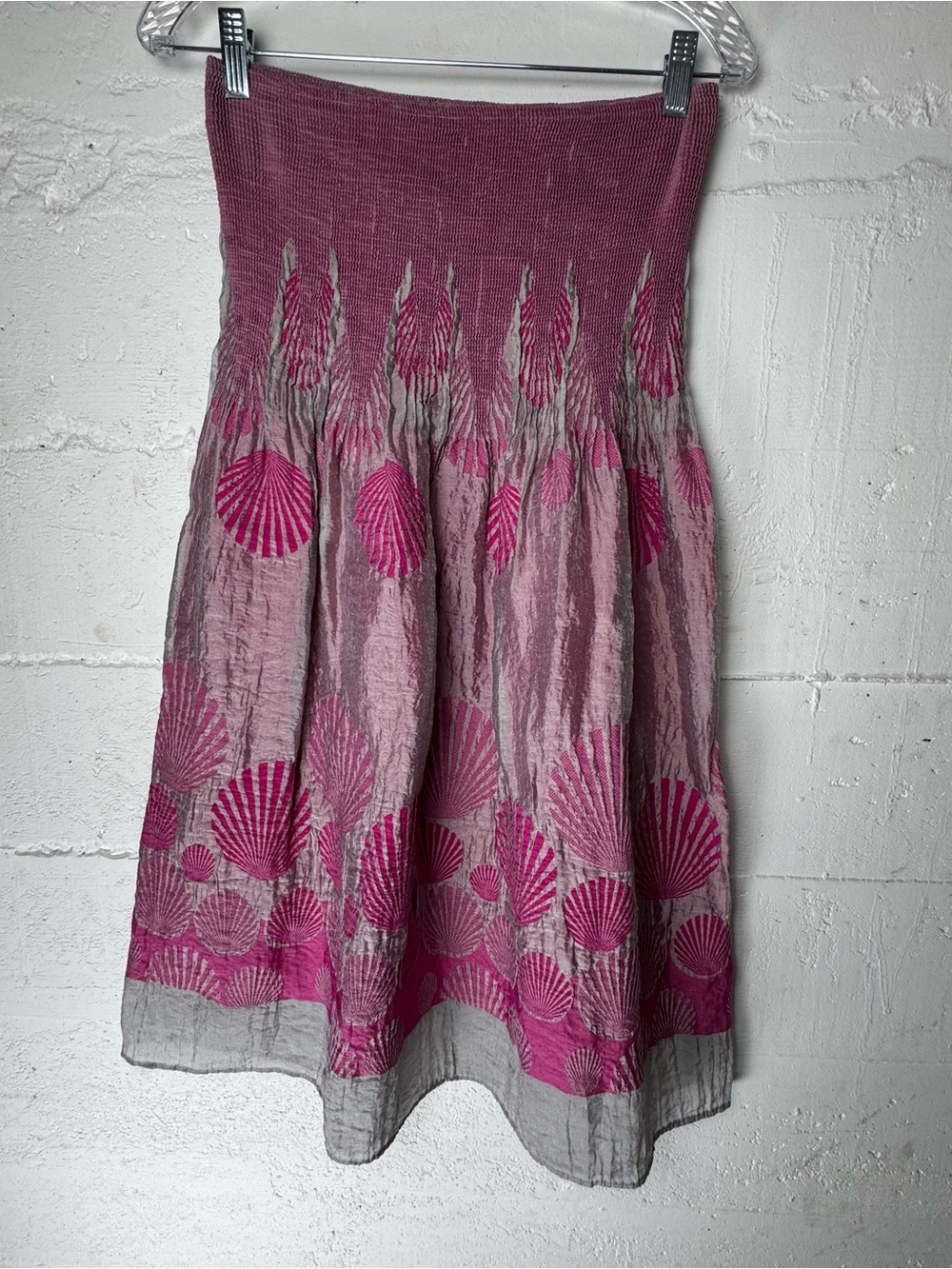 Lapis Anthropologie Women Boho Artsy Convertible Tube Dress One Size Skirt Pink